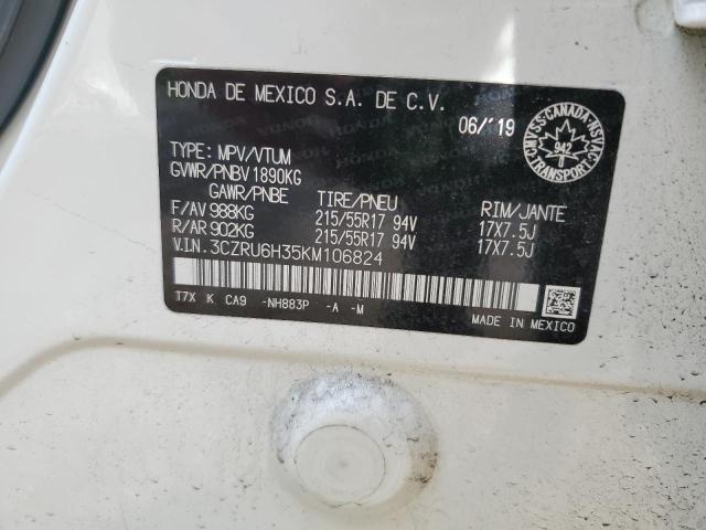 2019 HONDA HR-V LX 3CZRU6H35KM106824