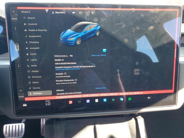 2022 TESLA MODEL S 5YJSA1E57NF475542