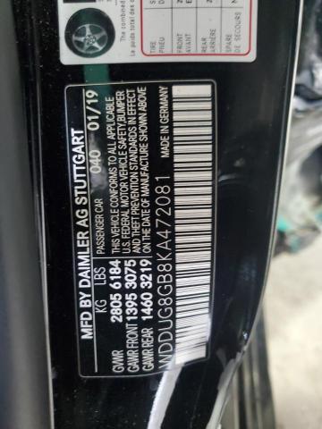 2019 MERCEDES-BENZ S 560 4MAT WDDUG8GB8KA472081