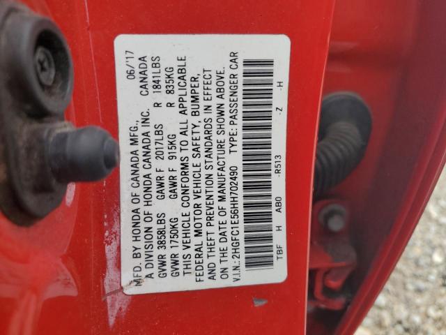 2017 HONDA CIVIC SI 2HGFC1E56HH702490