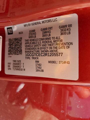 2024 CHEVROLET COLORADO L 1GCGTCEC2R1205577