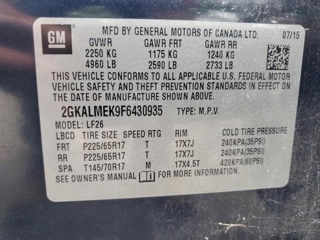 2015 GMC TERRAIN SL 2GKALMEK9F6430935