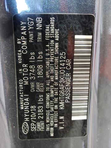 2019 HYUNDAI VELOSTER B KMHTG6AF3KU014125