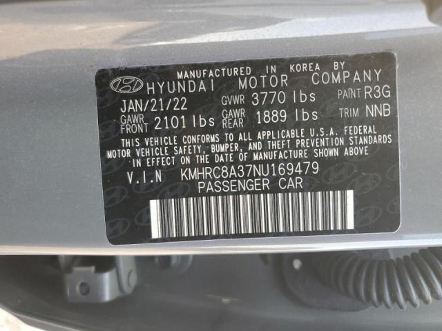 2022 HYUNDAI VENUE SEL KMHRC8A37NU169479
