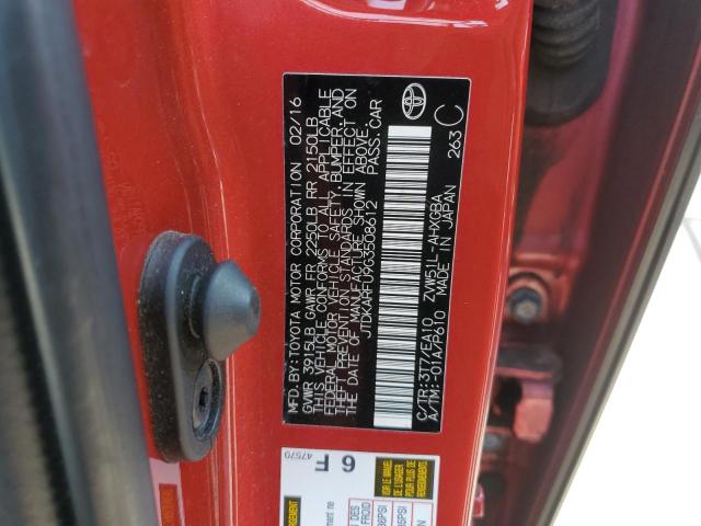 2016 TOYOTA PRIUS JTDKARFU9G3508612