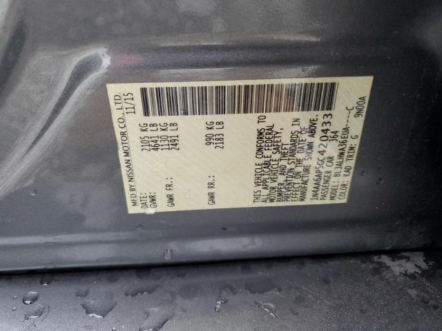 2016 NISSAN MAXIMA 3.5 - 1N4AA6AP5GC420433