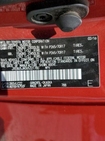 2016 TOYOTA 4RUNNER SR5/SR5 PREMIUM JTEBU5JR0G5321780