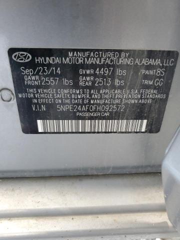 2015 HYUNDAI SONATA SE 5NPE24AF0FH092572