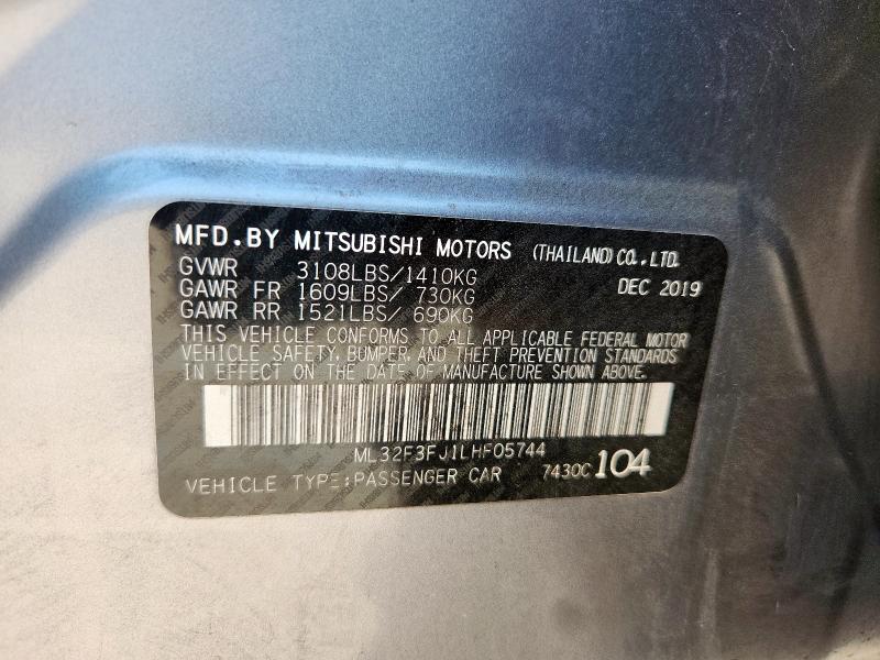 2020 MITSUBISHI MIRAGE G4 ML32F3FJ1LHF05744