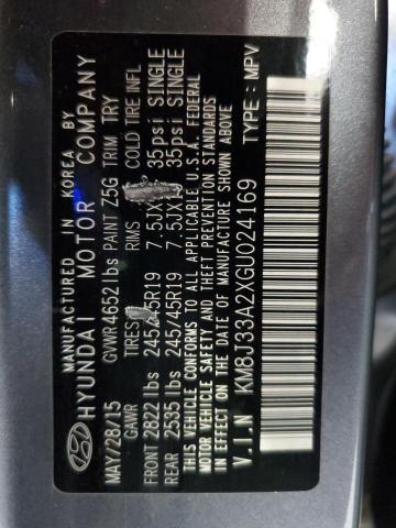 2016 HYUNDAI TUCSON LIM KM8J33A2XGU024169