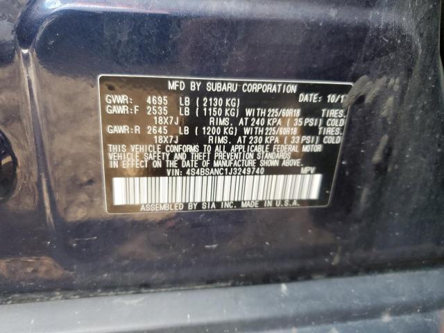 2018 SUBARU OUTBACK 2. 4S4BSANC1J3249740