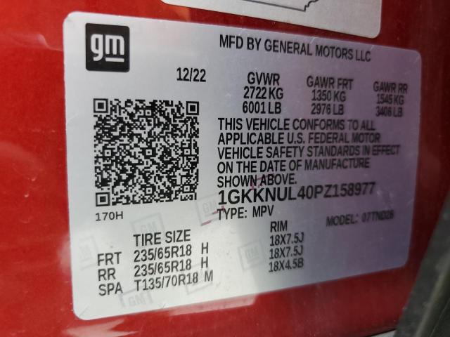 2023 GMC ACADIA SLT 1GKKNUL40PZ158977