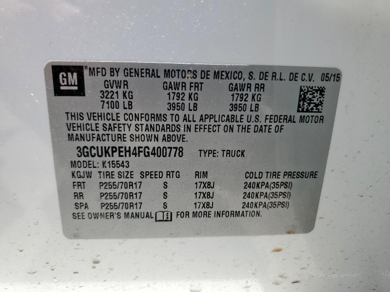 2015 CHEVROLET SILVERADO - 3GCUKPEH4FG400778