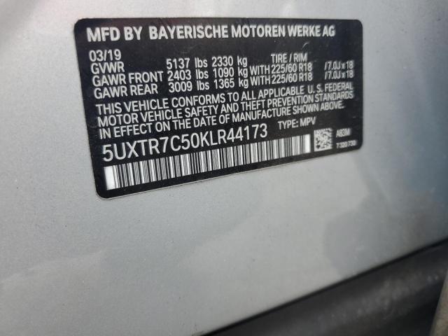 2019 BMW X3 SDRIVE3 5UXTR7C50KLR44173