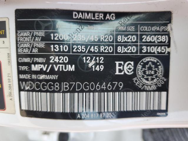 2013 MERCEDES-BENZ GLK 350 4M - WDCGG8JB7DG064679