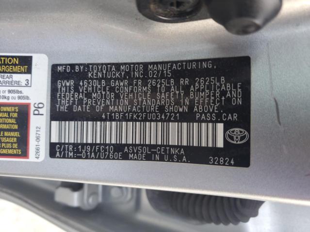 2015 TOYOTA CAMRY LE - 4T1BF1FK2FU034721