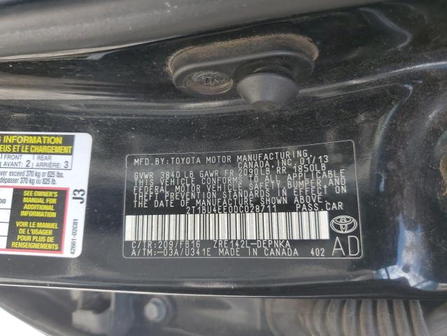2013 TOYOTA COROLLA BA - 2T1BU4EE0DC028711