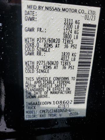 2023 NISSAN TITAN SV - 1N6AA1ED0PN108602