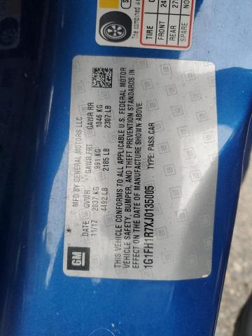 2018 CHEVROLET CAMARO SS 1G1FH1R7XJ0135005