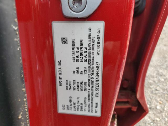 2023 TESLA MODEL 3 5YJ3E1EA6PF434537