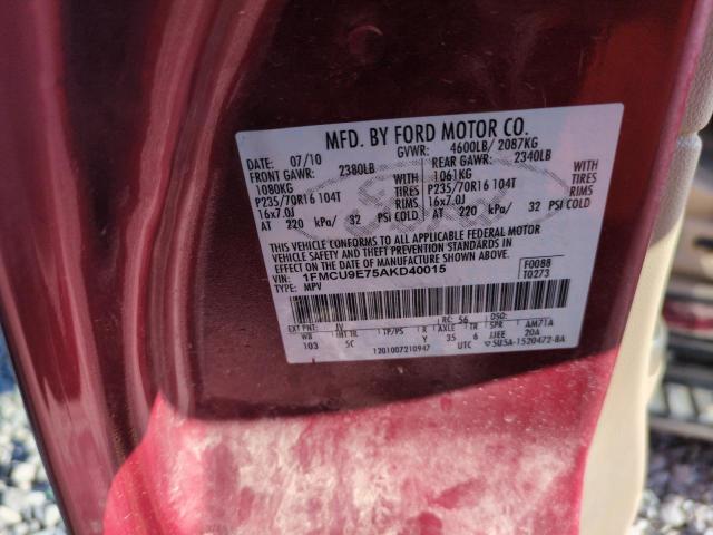2010 FORD ESCAPE LIM - 1FMCU9E75AKD40015