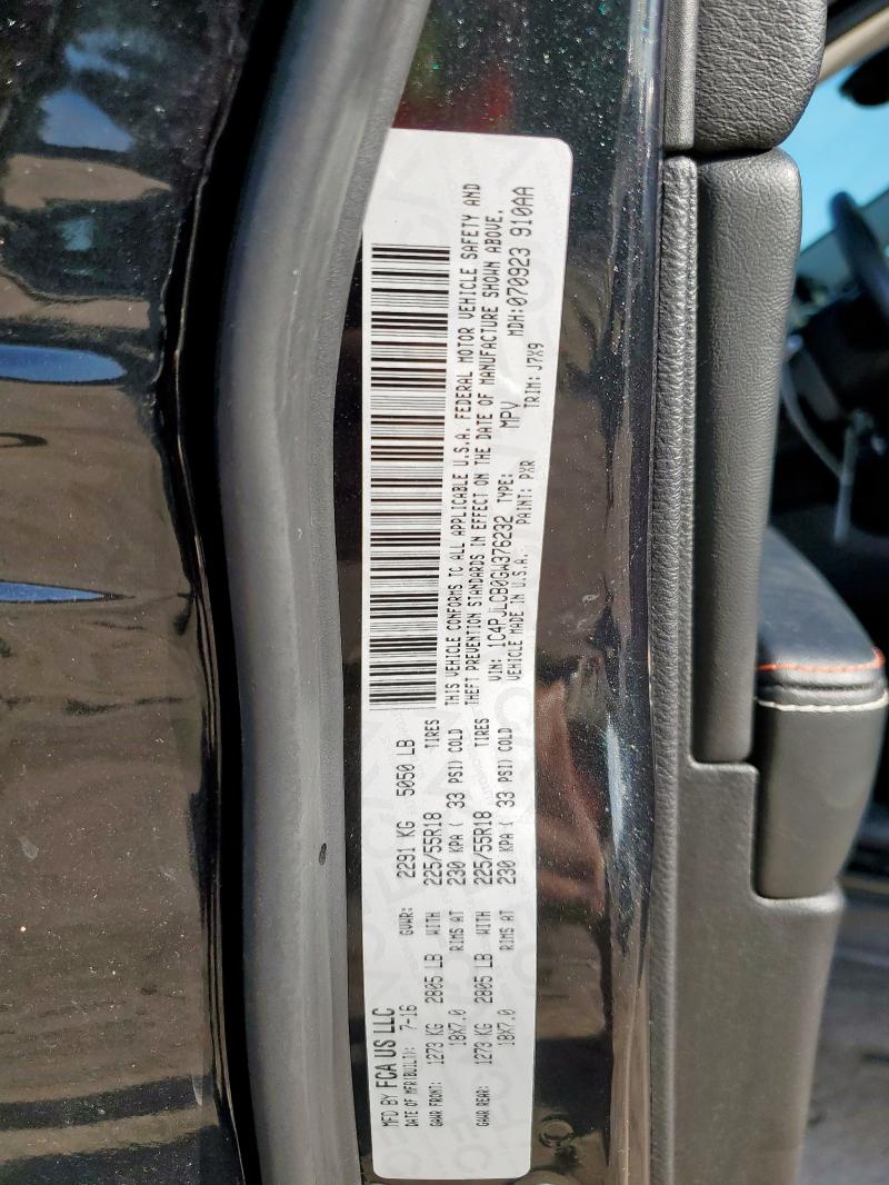 2016 JEEP CHEROKEE L 1C4PJLCB0GW376232