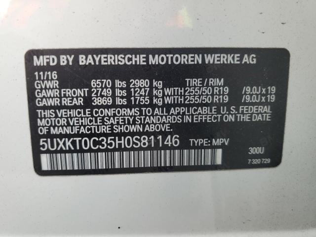 2017 BMW X5 XDR40E 5UXKT0C35H0S81146