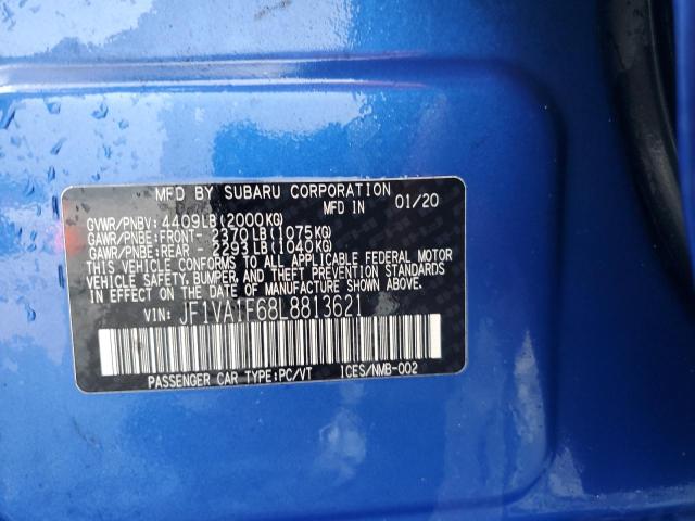 2020 SUBARU WRX PREMIU JF1VA1F68L8813621