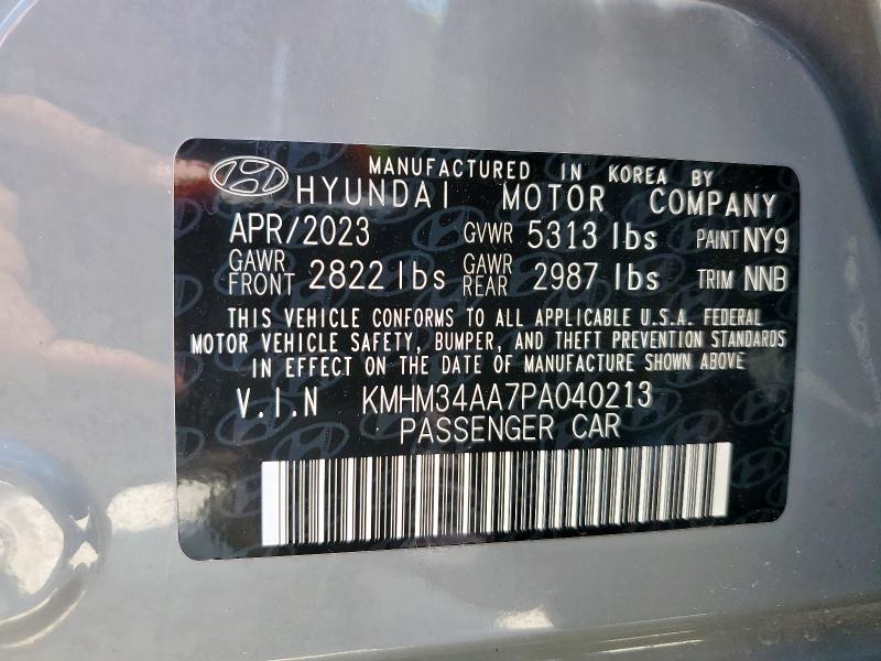 2023 HYUNDAI IONIQ 6 SE KMHM34AA7PA040213