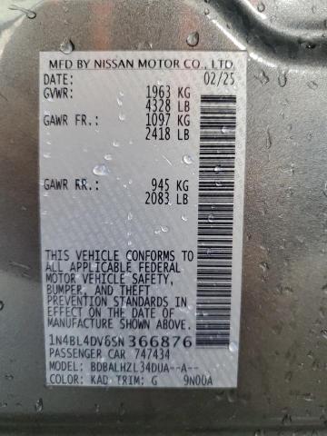 2025 NISSAN ALTIMA SV 1N4BL4DV6SN366876