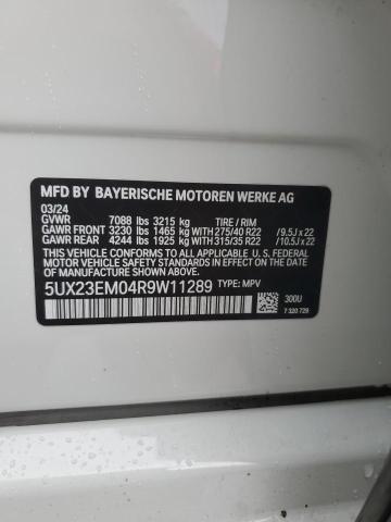 2024 BMW X7 XDRIVE4 5UX23EM04R9W11289