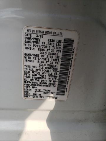 2015 NISSAN ROGUE SELE JN8AS5MT8FW660166