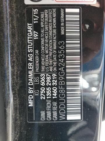 2016 MERCEDES-BENZ S 550 4MAT WDDUG8FB9GA243563
