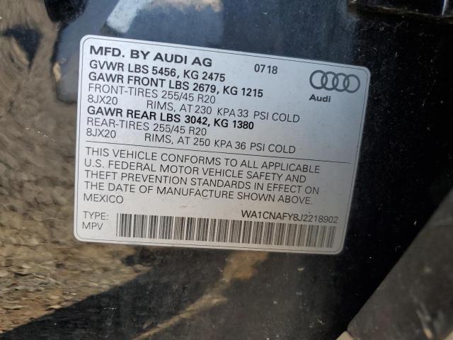 2018 AUDI Q5 PRESTIG WA1CNAFY8J2218902