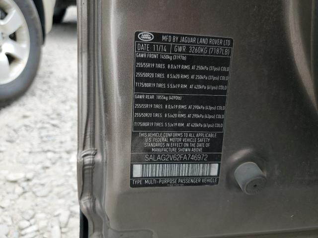 2015 LAND ROVER LR4 HSE SALAG2V62FA746972