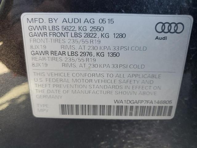 2015 AUDI Q5 PREMIUM WA1DGAFP7FA146805