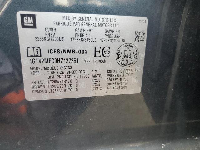 2017 GMC SIERRA K1500 SLE 1GTV2MEC0HZ137361