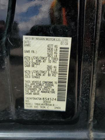 2016 NISSAN NV 3500 S 5BZAF0AA7GN854524