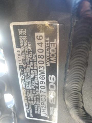 2006 HONDA CBR600 RR JH2PC37096M308046