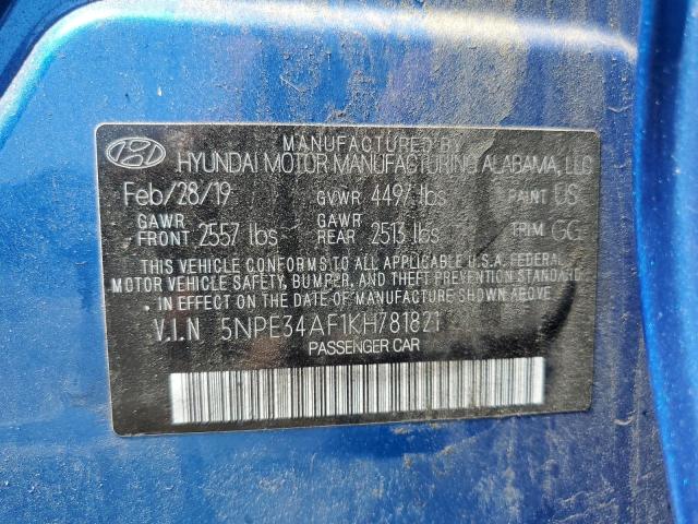 2019 HYUNDAI SONATA LIMITED 5NPE34AF1KH781821