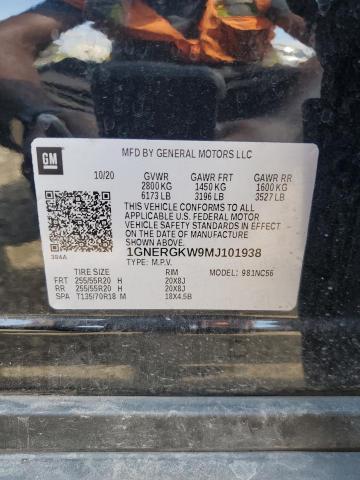 2021 CHEVROLET TRAVERSE L - 1GNERGKW9MJ101938
