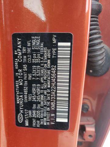 2017 HYUNDAI TUCSON LIMITED KM8J33A22HU456482