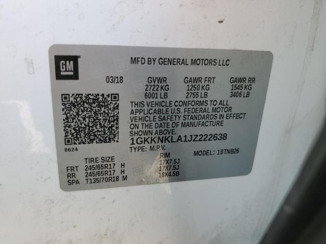 2018 GMC ACADIA SLE 1GKKNKLA1JZ222638