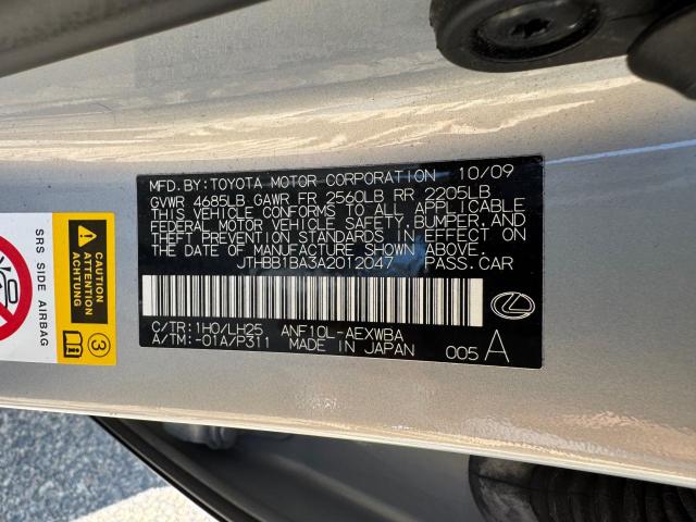 2010 LEXUS HS 250H - JTHBB1BA3A2012047