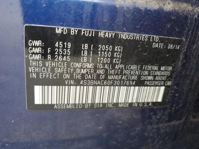 2015 SUBARU LEGACY 2.5 4S3BNAC60F3017694
