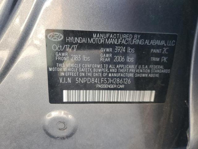 2018 HYUNDAI ELANTRA SEL 5NPD84LF5JH286126