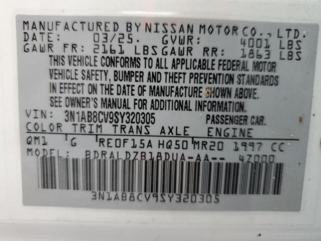 2025 NISSAN SENTRA SV 3N1AB8CV9SY320305