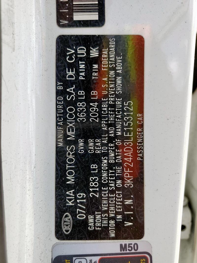 2020 KIA FORTE FE 3KPF24AD3LE153125