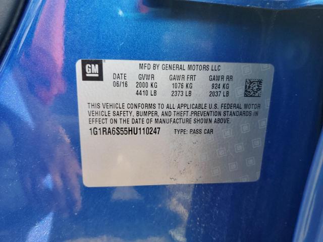 2017 CHEVROLET VOLT LT 1G1RA6S55HU110247