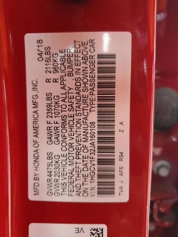 2018 HONDA ACCORD SPO #3304630975